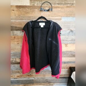 L.L. Bean Red & Black Fleece-Lined Shell Jacket | Men’s |